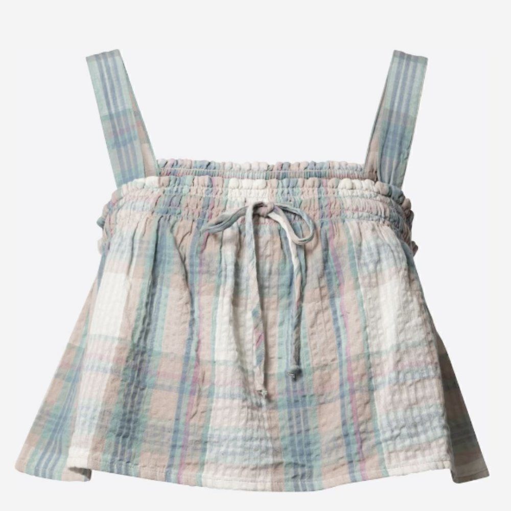 American Eagle Plaid Swing Cami Large Women's Sz Large